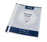 EUROPEL Chemise de Présentation A4 - 20 Pochettes Transparentes, 40 Feuilles, Polypropylène Blanc, Portfolio Réunion pour Bureau, École et Conférence