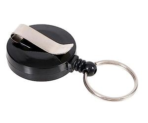 EUROPEL Enrouleur de Badge avec Clip à Sangle, Cordon de 80 cm, avec Anneau, Noir (Pack de 10) | Pour Badges Nominatifs, Porte-passe, Écoles, Bureaux, Conférences | 121282