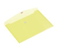 EUROPEL Lot de 10 Pochettes Porte documents A5 avec Fermeture auto agrippante, horizontal, en polypropylène, 190453 - jaune