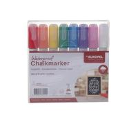 Europel Marqueurs Craie 8 Couleurs Pointe 6 mm Résistant à l’Eau, Marqueur Ardoise et Fenêtre pour Verre Vitrine et Tableau, Chalk Marker Professionnel Restauration Commerce Intérieur Extérieur