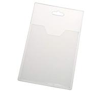 EUROPEL Porte-badges & Feuilles d’Insertion de Cartes Blanches, Ouvert, Transparent (Pack de 24) | Porte-badge Vertical pour École, Collèges, Bureaux & Événements d’Entreprise | 60 x 90 mm, 121293