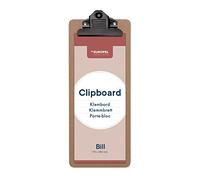 EUROPEL Porte-bloc en bois, Planche Rigide Durable avec Pince Métallique Noire et Oeillet de Suspension, Porte-bloc Note et Porte-document pour Classe d’école, Bureau, Entreprise, Restaurant, Entrepôt