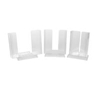 Europel Porte-brochures 3 en 1 Support de brochures réglable - Pour A4, A5, 1/3 A4 - Transparent - Porte-brochures pour bureaux - Porte-brochures format portrait
