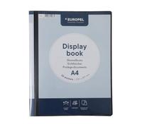 EUROPEL Portfolio A4 Vue Avant | 20 Pochettes Transparentes Polypropylène | Livre d'Affichage Présentation Réunion Conférence Soutenance | Dossier Projet Blanc 40 Vues