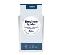 EUROPEL Présentoir de mural, 1/3 A4, 350075, plastique robuste transparent