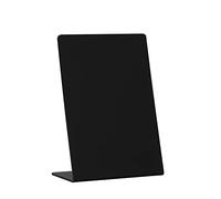 EUROPEL Présentoir de table A6 tableau noir avec support - Tableau ardoise de comptoir en L avec base intégrée - Tableau noir pour restaurant, food truck, mariage, fête