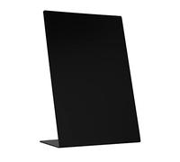 Europel Tableau noir de bureau L-Standard, A4, polystyrène, style ardoise, base stable intégrée, présentation unilatérale, pour restaurant, hôtel, festival, food truck, bureau, comptoir, noir
