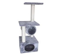 EUROPET-Arbre à chat avec panier et griffoir coloris gris Rodo - 110 cm