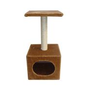 EUROPET-Arbre à chat avec panier et griffoir coloris marron Abey classic - 60 cm