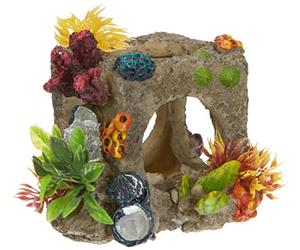 Europet Bernina Décor pour Aquarium en Polyrésine Cube Habitat Taille S 12 x 11, 5 x 11 cm