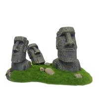 EUROPET-Décor aquarium della moai coloris vert ployrésine - 21 x 115 x 13 cm