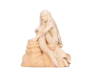 EUROPET-Décor d’aquarium sirène Ariel beige Europet Aqua Della grand modèle- 20,5 cm