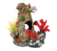EUROPET-Décor d'aquarium Artefact englouti 1 coloris multicolore en résine de polyester - 16,5 x 12,5 x 17,8 cm
