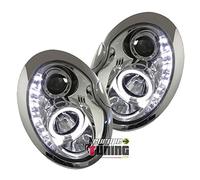 europetuning - 00714 - PHARES FEUX AVANTS CHROM ANGEL EYES LED MINI COOPER R50 R52 R53 2001-2006
