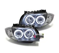 europetuning - 00757 - PHARES FEUX AVANTS CCFL ANGEL EYES NOIR SERIE 1 E87 E82 E81 E88 2004-2011