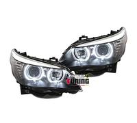 EUROPETUNING - 03873 - PHARES FEUX AVANTS CCFL ANGEL DEVIL EYES NOIRS COMPATIBLE BMW SERIE 5 E60 & E61 PHASES 1