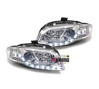 europetuning - 04368 - PHARES FEUX AVANTS TUBE LIGHT BAR CHROME AVEC CLIGNOTANTS LED A4 B7 8H
