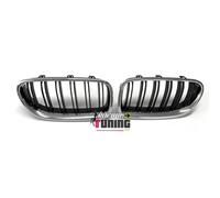 europetuning - 05048 - CALANDRES DOUBLES LAMES NOIR ET CHROME LOOK PACK M COMPATIBLE AVEC BMW SERIE 5 F10 ET F11
