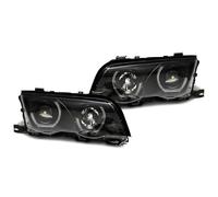 EUROPETUNING - 06268 - PHARES AVANTS NOIRS FEUX LED ANGEL EYES 3D COMPATIBLE AVEC BMW SERIE 3 E46 5 PORTES 1998-2001