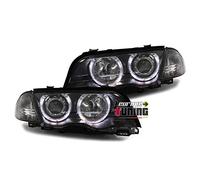 europetuning - 10343-2 PHARES FEUX AVANTS ANGEL EYES NOIRS SERIE 3 E46 BERLINE TOURING 98-01