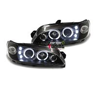europetuning - 11052 - TUNING PHARES FEUX AVANTS NOIRS DOUBLE ANGEL EYES LED PHASES 2 et 3