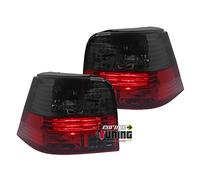 EUROPETUNING - 12987 - FEUX ARRIERES ROUGES NOIRS AVEC BANDES CELIS COMPATIBLE AVEC VW VOLKSWAGEN GOLF 4 BERLINE