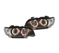EUROPETUNING - 13668 - PHARES NOIRS A ANNEAUX LED ANGEL EYES X5 E53 1999-2003 PHASE 1 FEUX XENON
