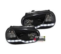 EUROPETUNING - X13558 - PHARES FEUX AVANTS LED DEVIL EYES NOIRS COMPATIBLE AVEC VW VOLKSWAGEN GOLF 4