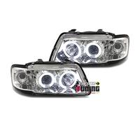 EUROPETUNING - Z01262 - FEUX PHARES AVANTS LED ANGEL EYES COMPATIBLE AVEC AUDI A3 8L