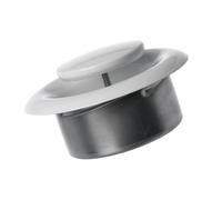Ø 100mm Diffuseur d'aspiration - Valve à Disque Réglable - Grille de Ventilation Ronde en Acier - Blanc