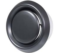 Europlast Ø 100mm Diffuseur Réglable - Vanne Universelle d'Alimentation/Echappement - Grille de Ventilation - Plastique ABS Anthracite