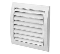 Europlast Ø 100mm Grille de Ventilation avec Protection contre la Pluie et le Vent - Grille D'aération avec Clapet Anti-retour - Plastique ABS Blanc