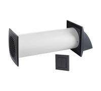 Europlast Ø 100mm Repartiteur de Chaleur Extracteur d'Air Récupérateur de Chaleur - Anthracite Ventilateur Extracteur d'Air - avec Interrupteur Mural