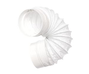 Europlast Ø 100mm Tuyau de Évacuation Flexible pour Climatisation, Sèche-linge, Hotte - Avec Connecteur - Plastique PVC