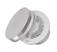 Europlast Ø 125mm Extracteur d'Air Silencieux - Ventilateur Salle de Bain Blanc - Ventilateur Mural pour Cuisine WC Salle de Bain