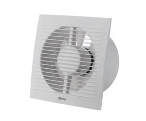 Europlast Ø 125mm Ventilateur D'extraction - Silencieux Extracteur D'air Mural Avec une Minuterie - Plastique - Blanc