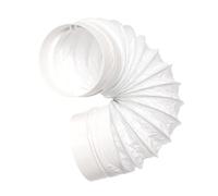 Europlast Ø 100mm Tuyau de Évacuation Flexible pour Climatisation, Sèche-linge, Hotte - Avec Connecteur - Plastique PVC