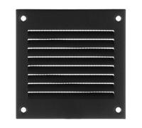 EUROPLAST 100x100mm Anthracite Grille de Ventilation avec Moustiquaire - Grilles d'aération en Métal - Acier