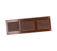 EUROPLAST 300x100mm Grille de Ventilation avec Moustiquaire - Grilles d'aération en Métal - Acier, Marron
