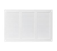 Europlast Blanc 300x200mm Grille de Ventilation avec Moustiquaire - Grilles d'aération en Métal - Acier