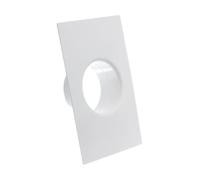 EUROPLAST Cadre de finition Ø 100 mm Raccord mural Bride Tube rond en plastique Système de canalisations Blanc