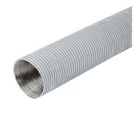 EUROPLAST Tuyau flexible en aluminium, Diamètre 100 mm, Longueur 3 mètres, Blanc, Tuyau de ventilation