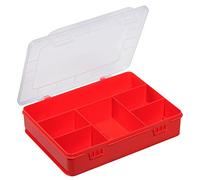 EuroPlus Basic 18/6 Boîte de rangement à 6 compartiments en polypropylène avec fermetures à cliquet Rouge