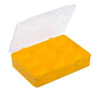 EuroPlus Basic 18/9 Boîte de rangement 9 compartiments en polypropylène avec fermetures à cliquet solides Jaune