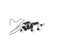 EUROPOLE Pack de 4 spots encastrés de sol MINI ZEPH rond inox brossé bleu 4x3W IP67
