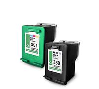 EuroPro 2X Cartouche Compatible pour HP C4225 C4280 C4324 C4340 C4345 C4380 C4384 C4385 C4390 C4440 C4472 C4475 C4540 C4570 C4580 C4583 C4585 C4588 C5240 remplace HP 350XL 351XL CMYK