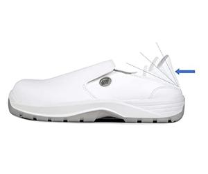 EuroRoutier E-Chef Veneto Hybrid Blanc - Chaussures de sécurité de Chef, Chaussures de Chef - Chaussures de Cuisine