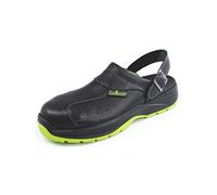 EuroRoutier Premium Fenix Black Cuir véritable, Sabots, Sandales de sécurité certifiées SB+A+E+FO+SRC
