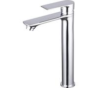 EUROSANIT robinet de lavabo haut chromé NYTIA | Mitigeur de Salle de Bains avec hauteur adaptée à la vasque à poser | Corps en laiton compatible eau potable