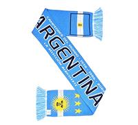 Euroscarves Écharpe en tricot de football Argentine (champions 2022), Bleu/blanc/jaune
